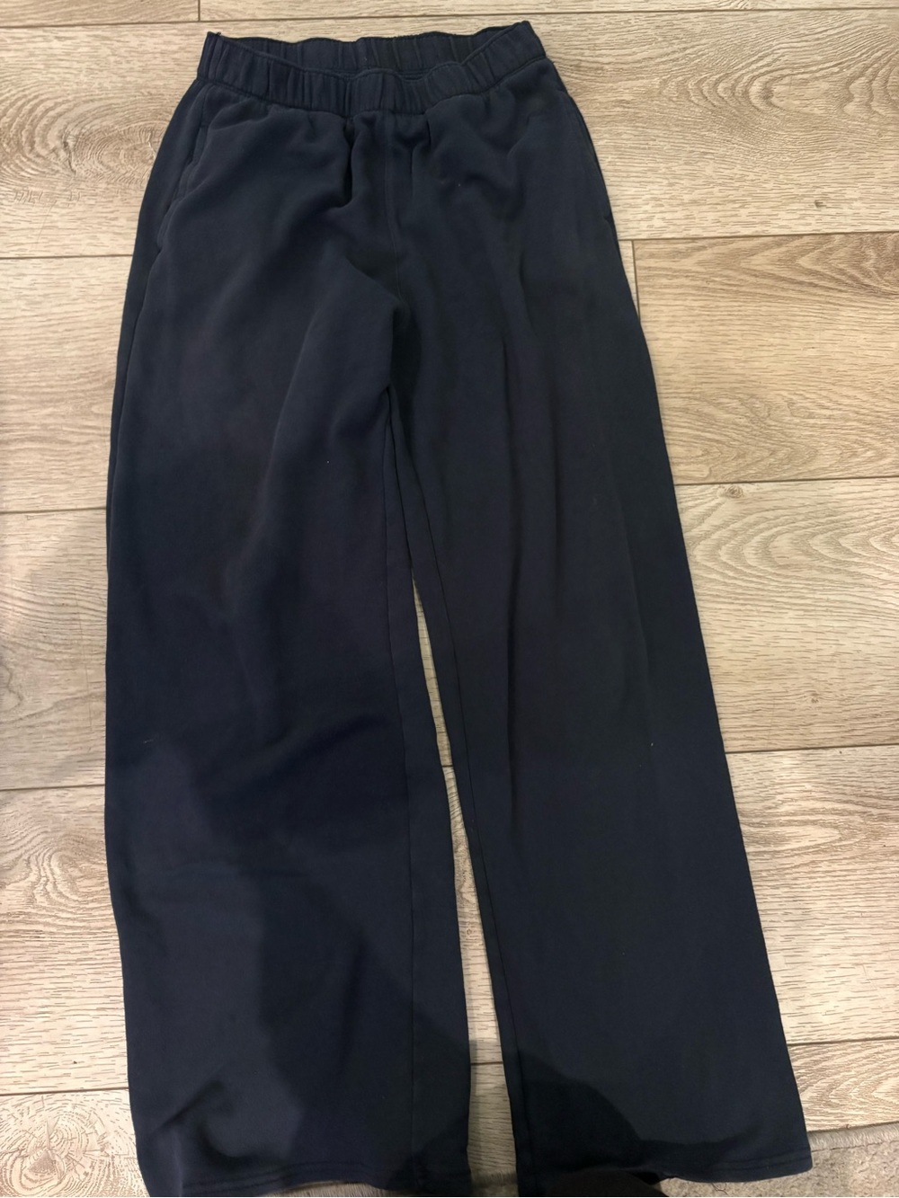 Hollister Blue Elastic-Waist Wide-Leg Pants